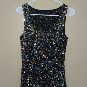 Moda International (Victoria Secret) sequins Sleeveless Party shirt top S